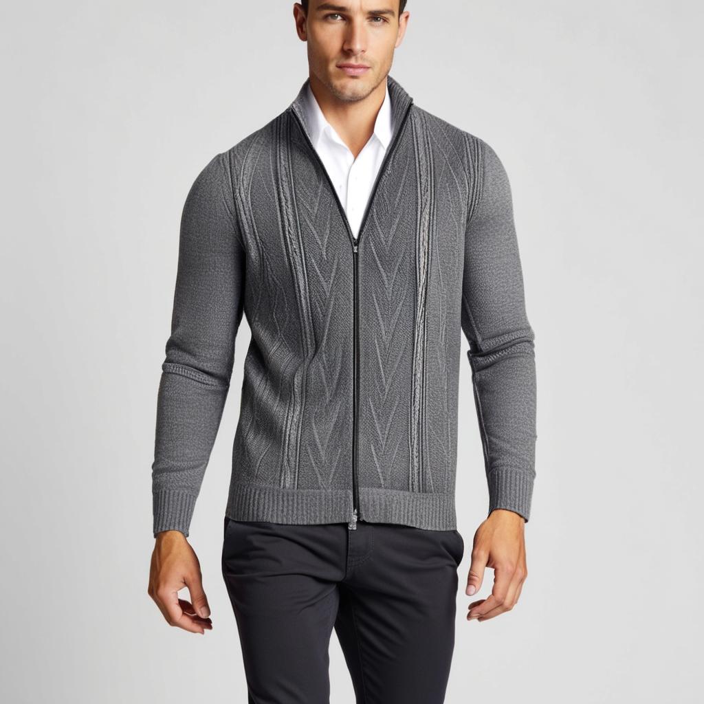 Liam | Elegant & cashmere-lined men's cardigan