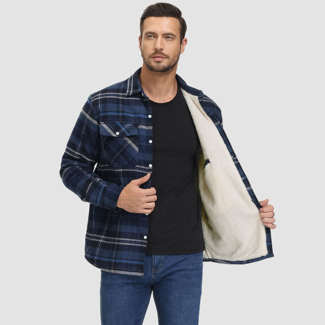 Klaus | Lined chequered shirt jacket