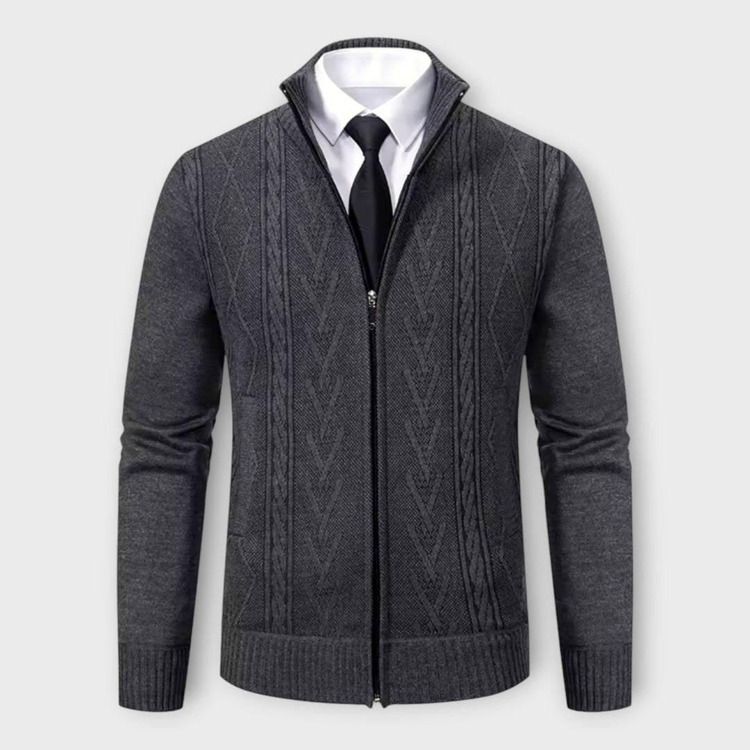 Liam | Elegant & cashmere-lined men's cardigan