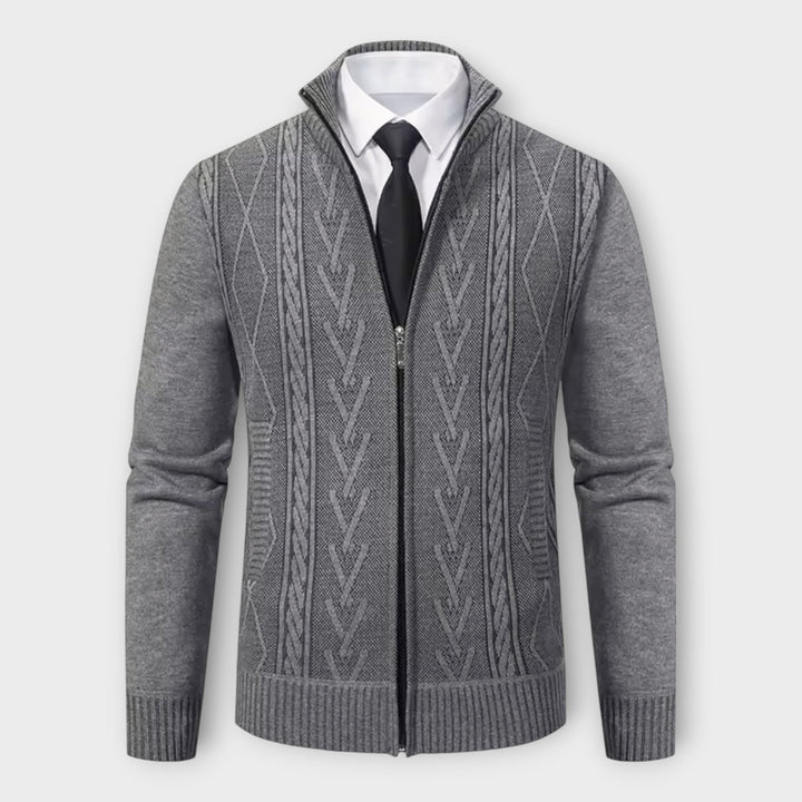 Liam | Elegant & cashmere-lined men's cardigan