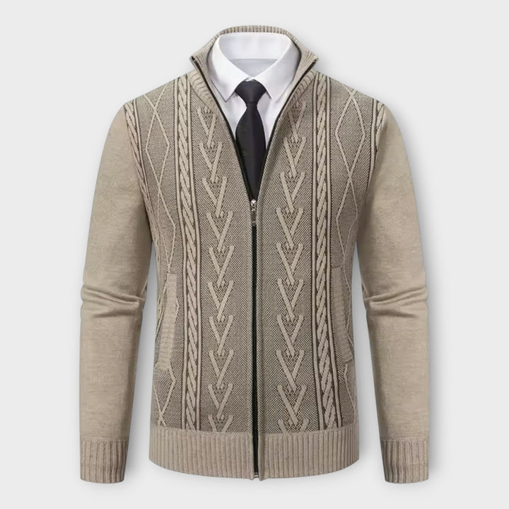 Liam | Elegant & cashmere-lined men's cardigan