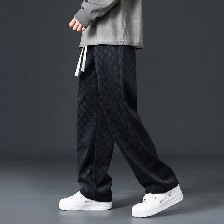 Julian | Stylish jogging trousers with checked pattern