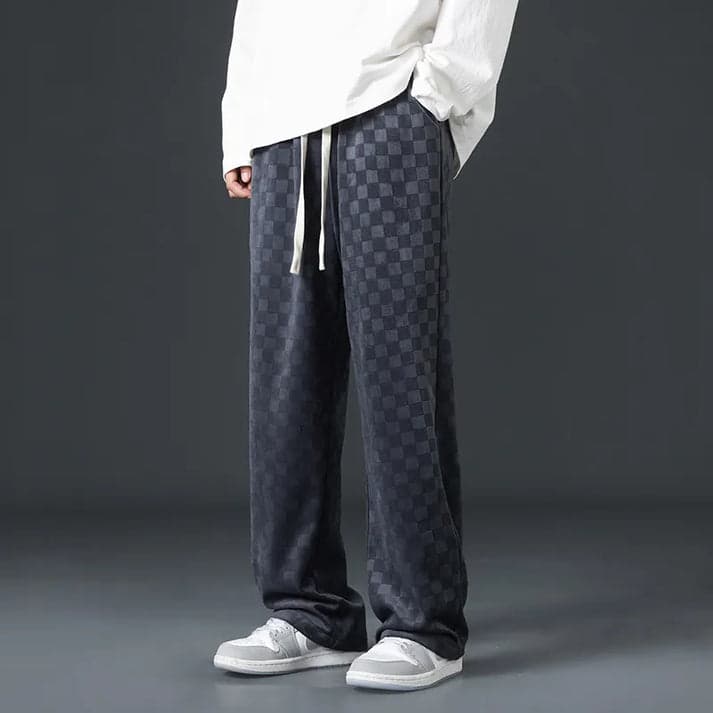 Julian | Stylish jogging trousers with checked pattern