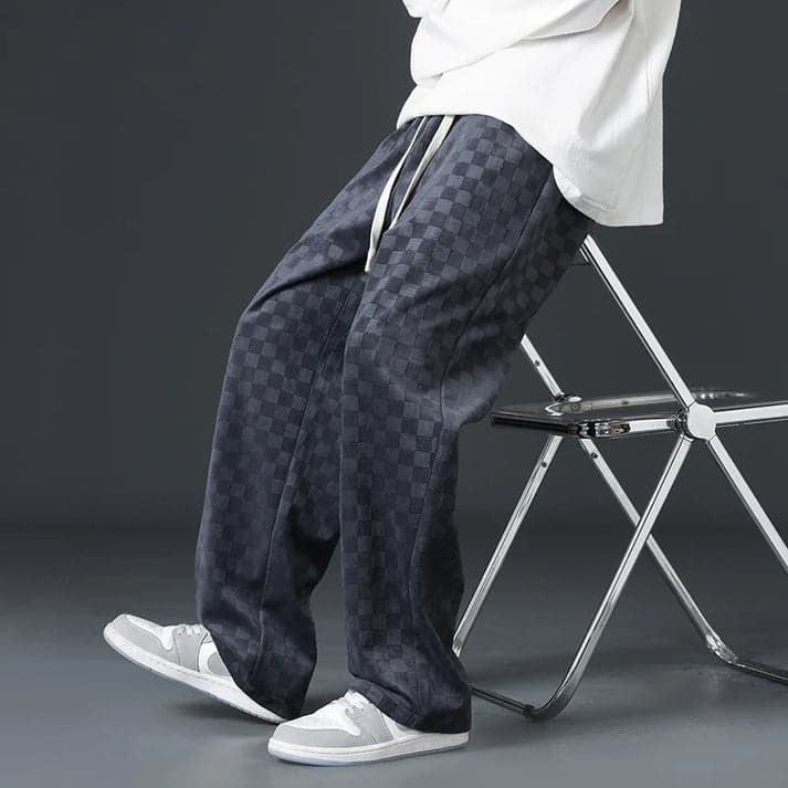 Julian | Stylish jogging trousers with checked pattern