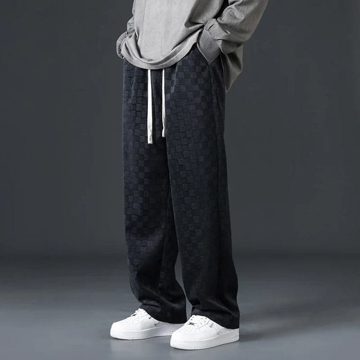 Julian | Stylish jogging trousers with checked pattern