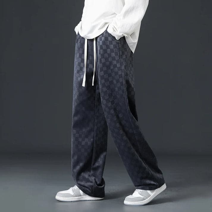 Julian | Stylish jogging trousers with checked pattern