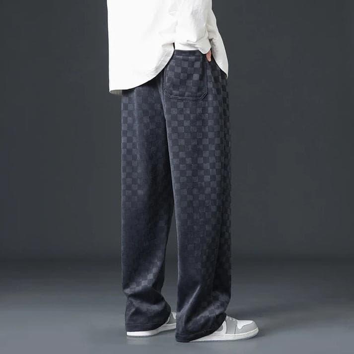 Julian | Stylish jogging trousers with checked pattern