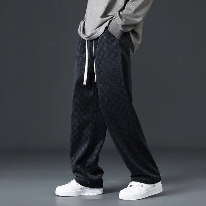 Julian | Stylish jogging trousers with checked pattern