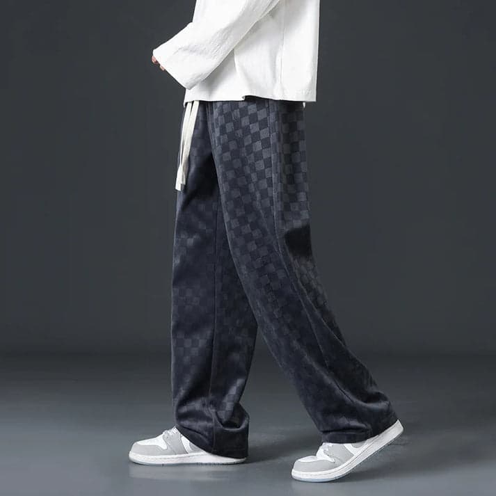 Julian | Stylish jogging trousers with checked pattern